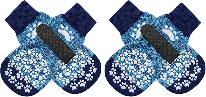 EXPAWLORER Anti Slip Dog Socks to Prevent Licking Paws, Dog Shoes for Hot Pavement, Dog Booties for Small Medium Large Senior Dogs, Traction Control Boots & Paw Protectors for Hardwood Floors-PurrikoPets