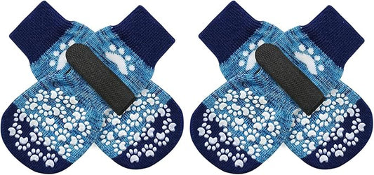 EXPAWLORER Anti Slip Dog Socks to Prevent Licking Paws, Dog Shoes for Hot Pavement, Dog Booties for Small Medium Large Senior Dogs, Traction Control Boots & Paw Protectors for Hardwood Floors-PurrikoPets