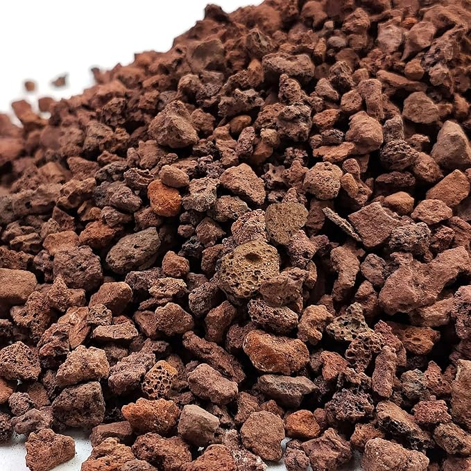 10 lbs Red Lava Rocks for Fire Pits,5-8 mm Crush Volcanic Rock Gravel Potting Mix for Succulent Cactus Bonsai Aquarium and Garden Landscaping-PurrikoPets