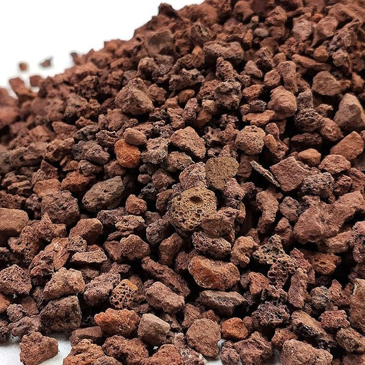 10 lbs Red Lava Rocks for Fire Pits,5-8 mm Crush Volcanic Rock Gravel Potting Mix for Succulent Cactus Bonsai Aquarium and Garden Landscaping-PurrikoPets