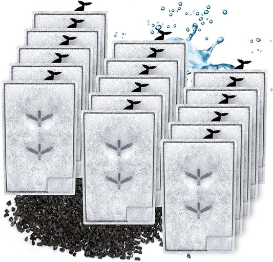 Erreloda 15 Packs Extra Small Filter Cartridges Replacement Compatible with Aqueon QuietFlow E Internal Power Filter Size 3-PurrikoPets