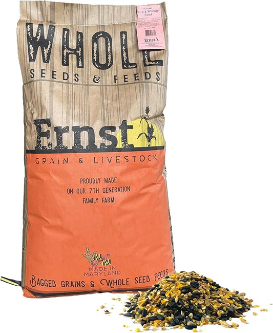 Ernst Grain & Livestock's Bird and Wildlife Feed – Perfect for Birds, Ducks, Squirrels, Turkeys, Rabbits, Geese, and Deer – Non-GMO Wild Animal & Bird Feed for Outside Feeders (46 Pounds)-PurrikoPets