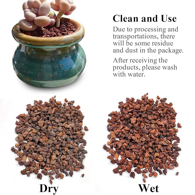 2 lbs Red Lava Rocks for Plants,1/4 Inch Crush Volcanic Rock Gravel Potting Mix for Succulent Cactus Bonsai Aquarium Fire Pits and Garden Landscaping-PurrikoPets