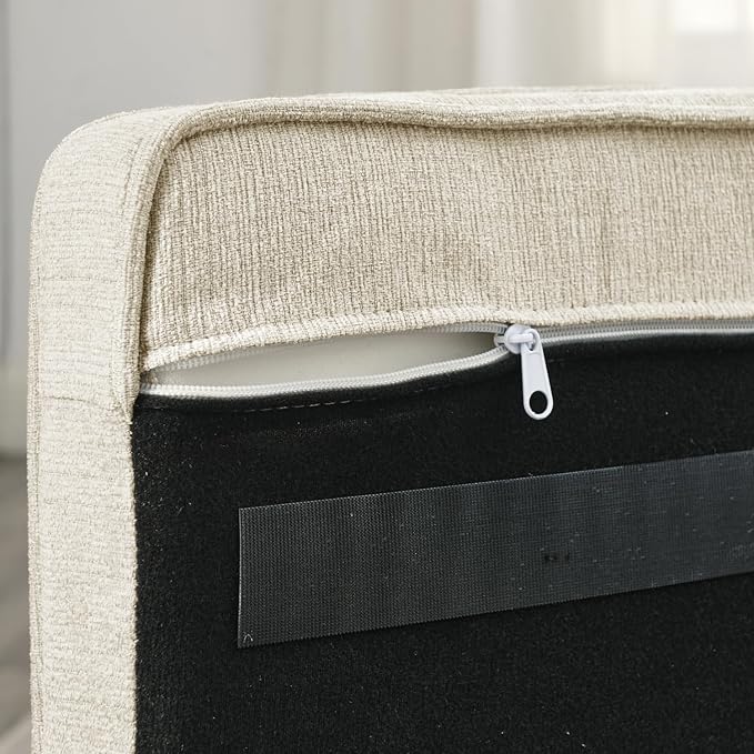 Dog Sofa Couch for Medium to Large Dogs, 31" Memory Foam Dog Couch with Washable Fabric, Removable Cushion, Sofa Bed for Medium and Large Dogs, Beige-PurrikoPets