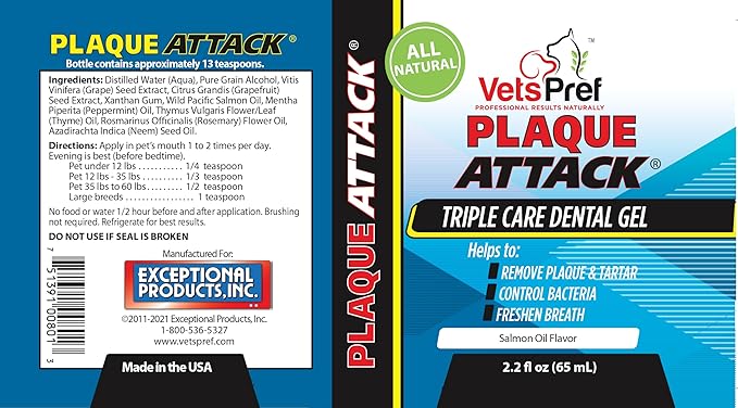 Gel with Wild Salmon Oil. As Seen On TV Pet Dental, Don't Mess with Harsh Chemicals in Your pet's Food or Water, Simply Swipe on Teeth and Your pet's Teeth and Gums Will Improve.-PurrikoPets