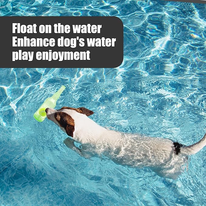 Dog Squeaky Floating Toy for Small Medium Large Dogs Training Fetch Indestructible Dog Chew Toy Indoor Pool Beach Outdoor Pet Supplies Green S-PurrikoPets