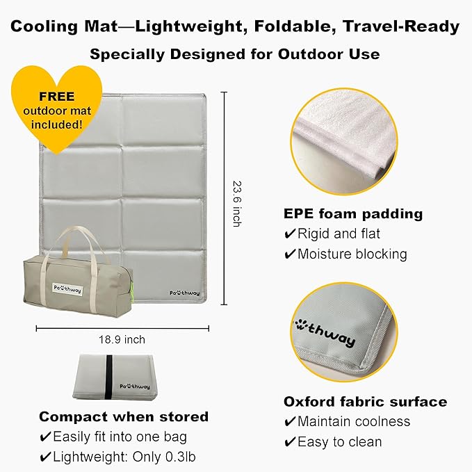 Dog Tent Cotton Fabric, Aluminum Poles and Camping Mat, Outdoor Weatherproof, Dog House Outdoor, Breathable with 2 Side Windows, Portable and Collapsible (Gray, Small)-PurrikoPets