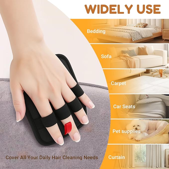 1PCS Pet Hair Remover Glove,Electrostatic Pet Hair Removal,Reusable Cat & Dog Hair Removal for Couch,Furniture,Clothing & Bedding,Carpet,Car Seat...Lint Mitt for Pet Hair,Upgraded Fur Remover Tool-PurrikoPets