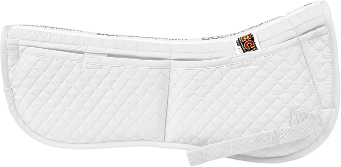 ECP Equine Comfort Products Adjustable Shock Absorbing Memory Foam Half Saddle Pad, Injury Prevention & Pressure Relief, Customizable Fit, Breathable for All Riding Styles-PurrikoPets