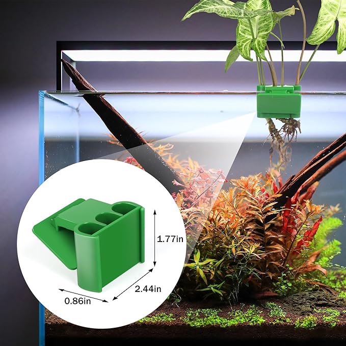 4Pcs 3 Holes Upgraded Aquatic Plant Cup Aquarium Plant Holder for Tank, Hanging Aquarium Plant Holder, Aquarium Aquatic Plant Cultivation, Aquarium Plant Decoration.-PurrikoPets