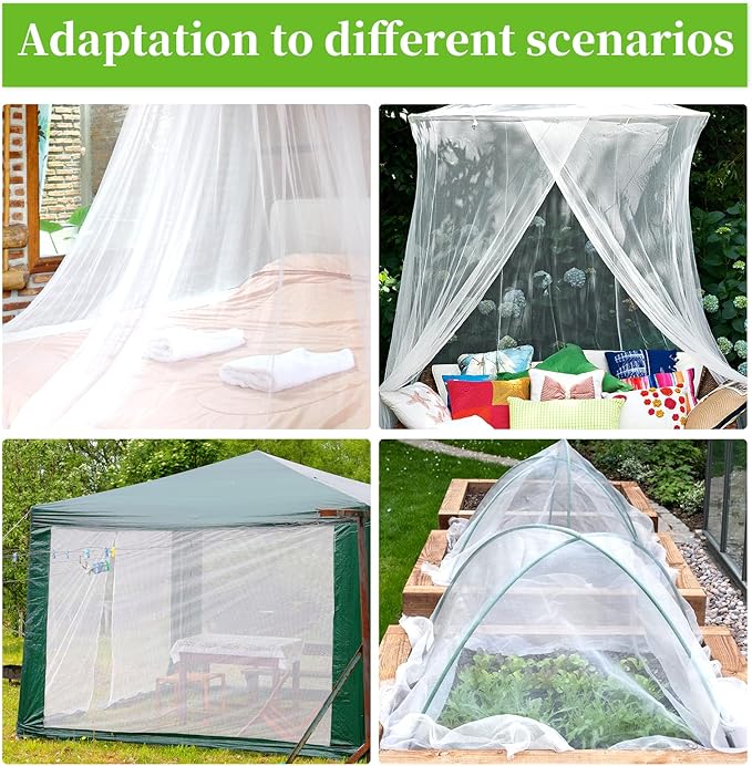 78x10Ft Mosquito Netting Garden Mesh Netting, Bug Insect Mosquito Fly Bird Net, Animals Barrier Protection Net, White 3x24m-PurrikoPets