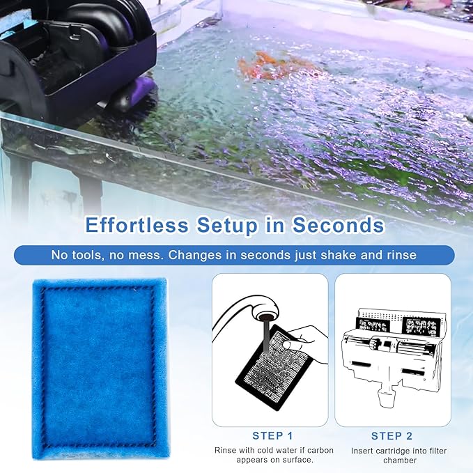 8 Pack Aquarium Filter Cartridge Replacement Rite-Size B Filter Cartridges Compatible with MarineLand Penguin PRO Power Filters 100/125/175 /150, for Aqua-Tech(EZ-Change #2) 10-20 Gallon Power Filters-PurrikoPets