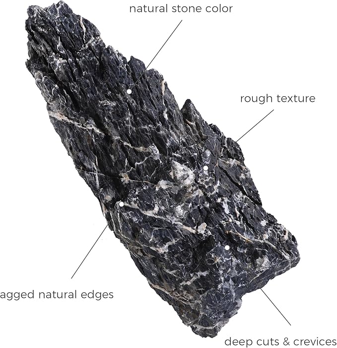 14-16 Inches Natural Seiryu Stone 2 PCS Ultra Large Aquarium Rocks for Aquascaping, Aquarium Landscaping, Terrariums, Fish Tank Decoration, Vivariums, Paludarium, Amphibian Enclosures-PurrikoPets