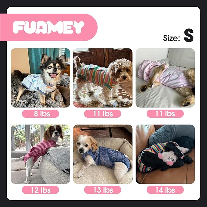 FUAMEY Recovery Suit for Dogs After Surgery,Soft Breathable Dog Bodysuit E-Collar & Cone Alternative Surgical Suit,Male Female Dog Neuter Spay Suits Anti Licking Wounds Onesie Blue Tie Dye S-PurrikoPets