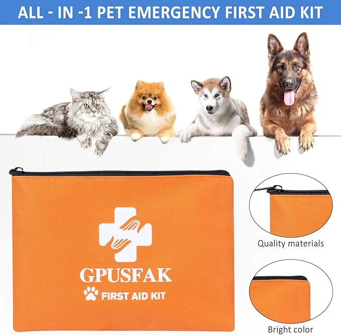 Dog First Aid Kit - Pet First Aid Kit for Dogs Pet Emergency Kit with Pets First Aid Supplies for Home Camping Hiking Traveling-PurrikoPets