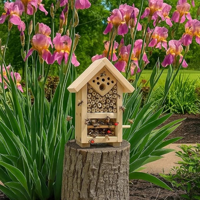 2 PK Premium Bug Hotel Kit Cedar Wood Insect Hotel - DIY Insect House Kit to Build - Backyard Bee House, Nesting Habitat Shelters, Garden Shelter for Bees, Butterflies, Bugs,Heavy Duty Thickness-PurrikoPets