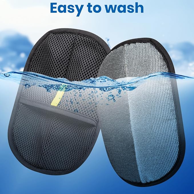 2Pcs Pet Hair Removal Glove, Electrostatic Gloves Pet Hair, Reusable Cat Hair Remover Glove, Upgraded Hair Removal Tool-PurrikoPets