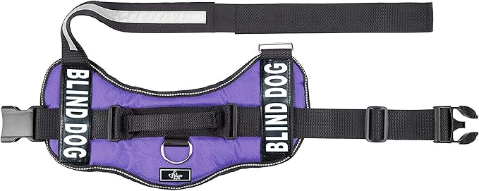 Doggie Stylz Blind Dog Harness No Pull No Escape Dog Vest for Blind Dogs Adjustable Vest with Handle Blind Dog Accessories and Patches for Training and Mobility-PurrikoPets