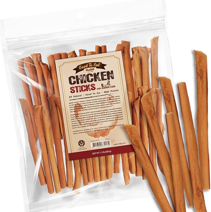 Gootoe Chicken Dog Treats – Chicken Sticks with Chicken Liver 1.5 lb – All Natural, Grain-Free, Low Fat, Premium Training Chews, Healthy & Easily Digestible-PurrikoPets