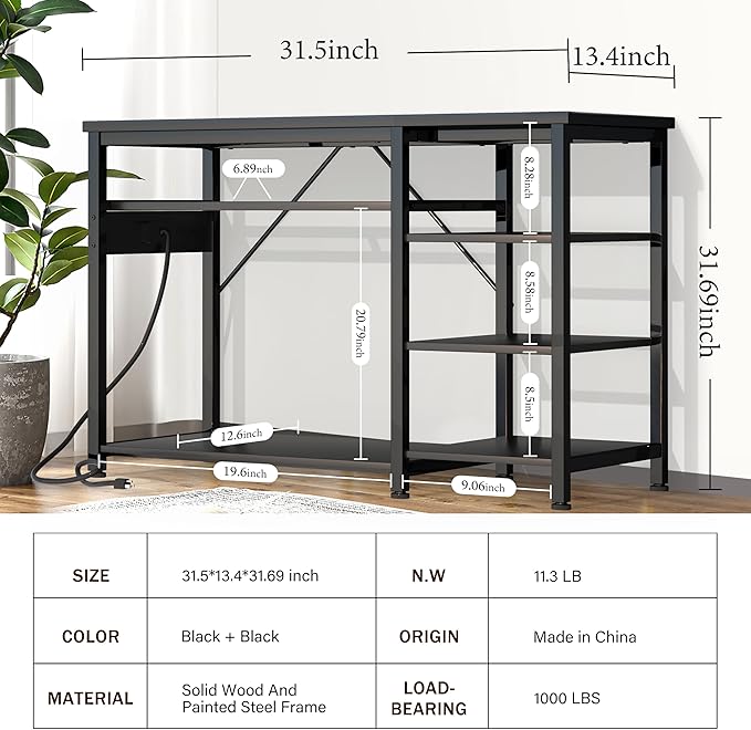 30-40 Gallon Aquarium Stand: Heavy Duty With Power Outlets and Cabinet for Tank Accessories Storage - Metal Frame, 1000LBS Capacity, Suitable for Fish & Reptile Terrariums-PurrikoPets