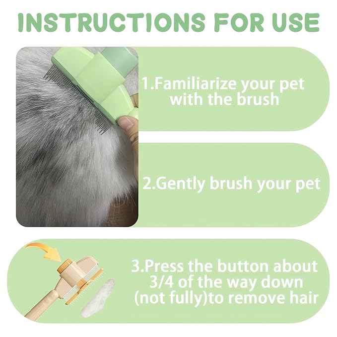 1 PCS Pet Hair Removal Glove w/ 2PCS Pet Combs,Electrostatic Gloves for Cats&Dogs Flea Comb,Dog Comb,Cat Comb,Brush for Shedding,Reusable Animal Fur Removal Tool for Couch,Furniture,Carpet,Curtain-PurrikoPets