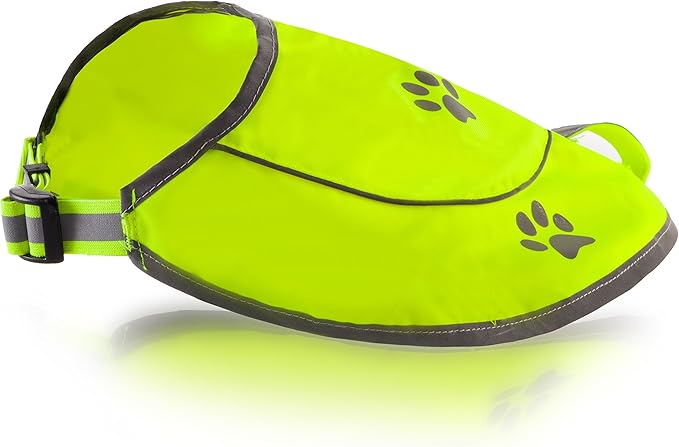 Dog Reflective Vest - Comfortable Jacket Safety Hunting, High Visibility for Dogs with Elastic Straps and Clasp Closure- Yellow, Small-PurrikoPets