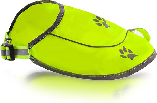 Dog Reflective Vest - Comfortable Jacket Safety Hunting, High Visibility for Dogs with Elastic Straps and Clasp Closure- Yellow, XX-Large-PurrikoPets