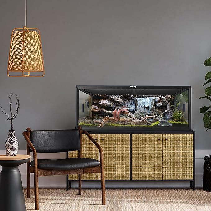 85 Gallon Reptile Tank, Front Opening Snake Tank for Easy Maintenance, Reptile Enclosure with Top Screen Ventilation 48''x24''x18''-PurrikoPets