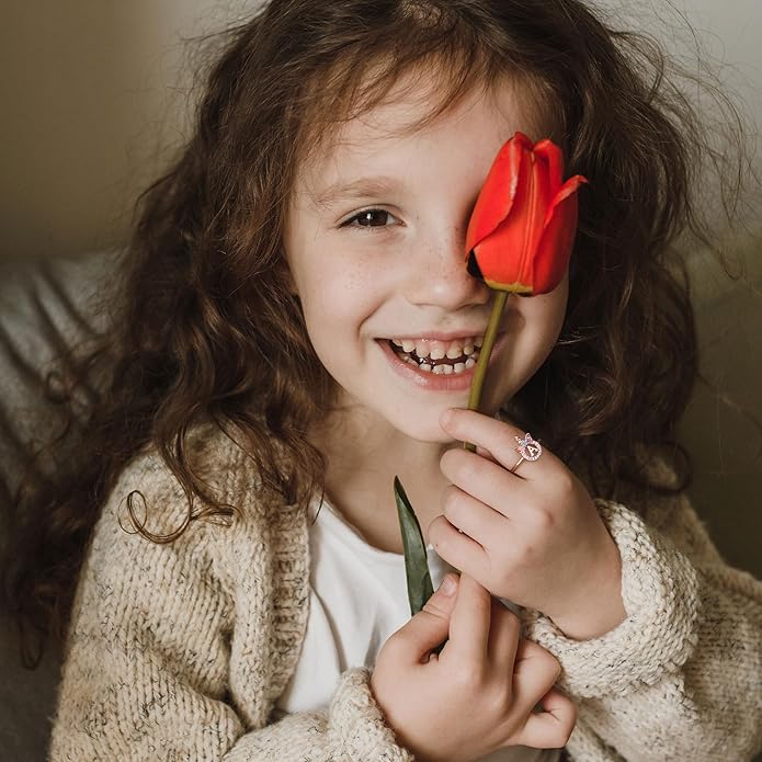 Unicorn Rings Gifts for Girls - Adjustable Initial Ring Dainty Cute Unicorn Rings for Girl Teens Little Girls Jewelry Birthday Gift