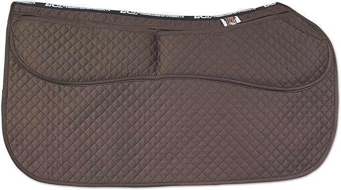 ECP Equine Comfort Products Thermoregulating Western Saddle Pad, Machine Washable Contoured Fit, Water Absorbing, Therapeutic, Shock Absorbing with Adjustable Memory Foam Shims-PurrikoPets
