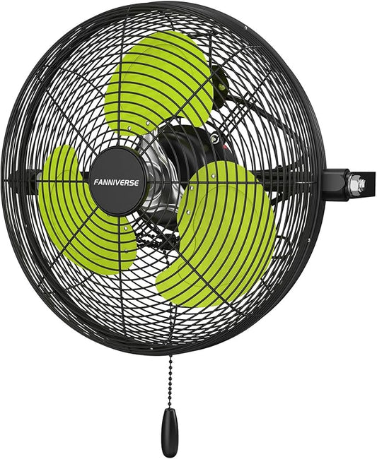 12 Inch Wall Fan Pro Series - Indoor High Velocity Wall Mount Fan for Commercial, Residential, Warehouse, Covered Patio, Shop, Garage, Barn, Gazebo 3 Speed 2800 CFM UL Safety Listed-PurrikoPets