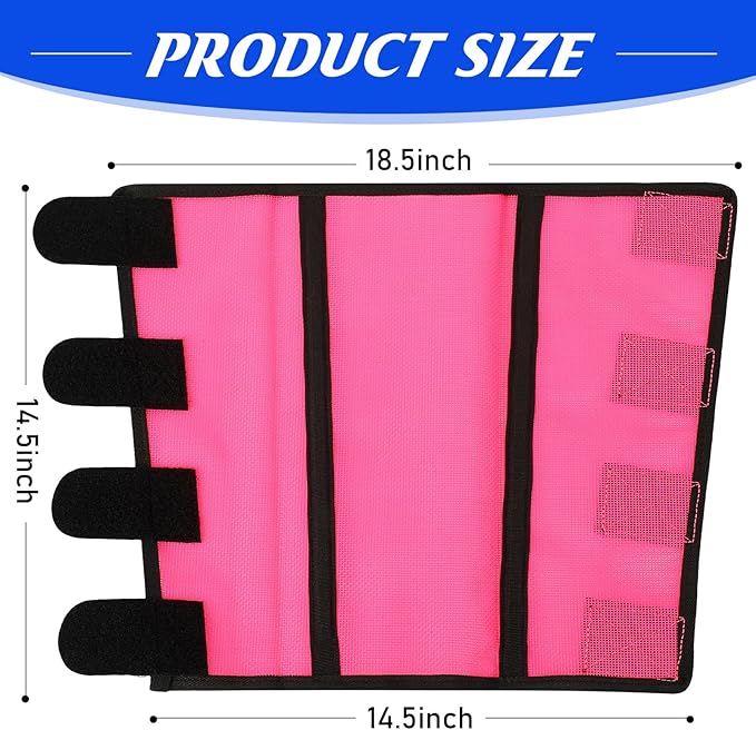 8 Pcs Mesh Fly Boots for Horse Breathable Mesh Horse Boots Protective Horse Leg Wraps Horse Leggings for Preventing Flies and Mosquitoes Bites (Light Pink, Dark Pink)-PurrikoPets