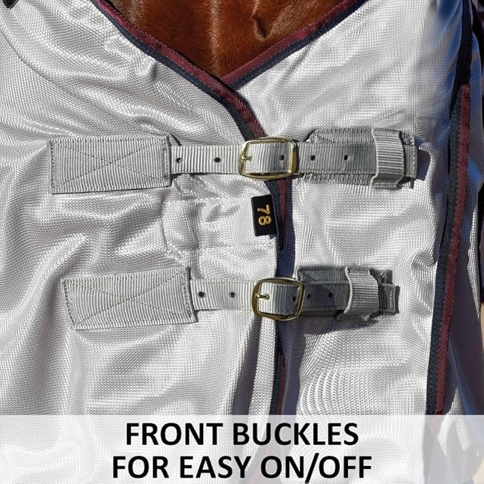 Dura-Tech RipGuard Adjusta-Fit Horse Fly Sheets | Self-Repairing Durability | Enhanced UV & Insect Protection | Ideal for All Horse Breeds-PurrikoPets