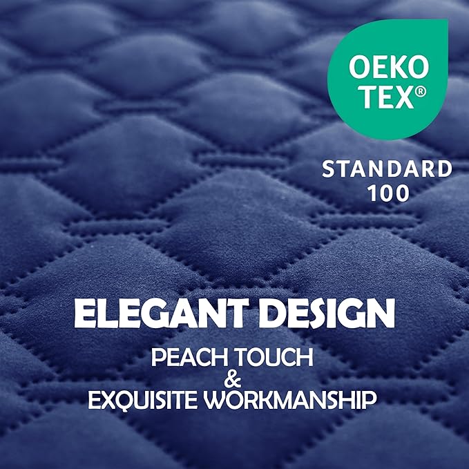 gogobunny 100% Double Sided Waterproof Dog Blanket Soft Pet Bed Cover Reversible Protect Furniture Couch Sofa Car for Puppy Large Dog Cat (Dark Navy/Light Navy, 82x120 Inch (Pack of 1))-PurrikoPets