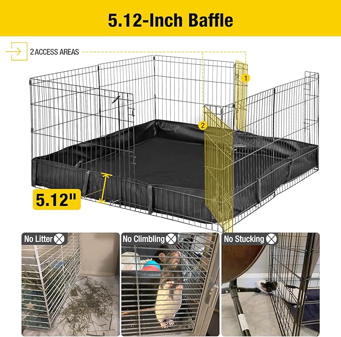 Aivituvin Pet Playpen Guinea Pig Cage Small Animal Rabbit Exercise Pen with Waterproof Floor Liner - Extension Playpen ONLY-PurrikoPets