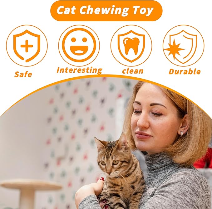3pcs Safe Cat Rope Toy,Teeth Clean Toy for Cat, Cat Chew Toys for Indoor Cat,Kitten Interactive Toys-PurrikoPets