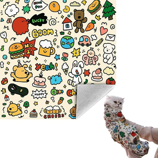 35.5" Cat Grooming Wrap Cat Wrap for Cutting Nails Cat Restraint for Nail Clipping Cat Swaddle Wrap Cat Burrito Wrap XL(Within 22lbs) Anti-Scratch Anti-Escape Multifunctional Pet Tool-PurrikoPets