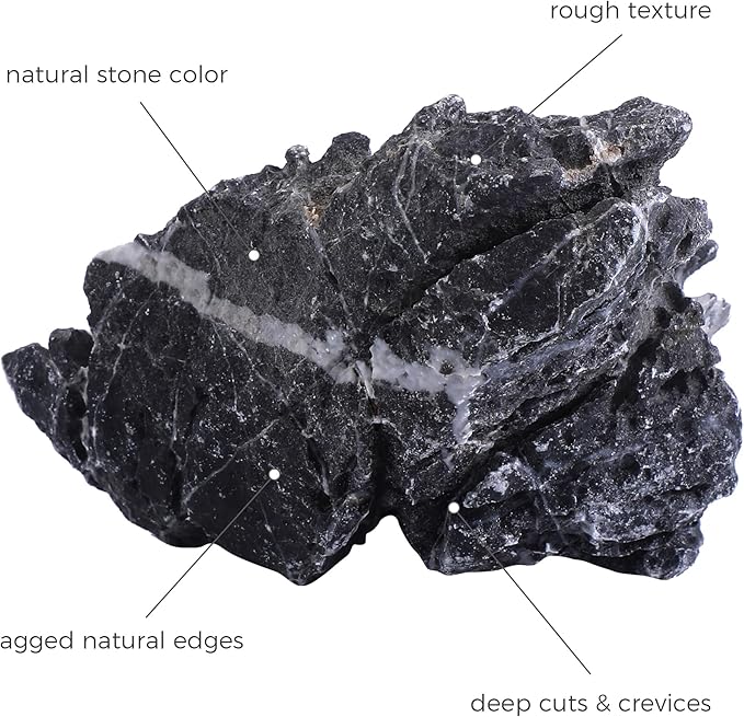 6-8 Inches Natural Seiryu Stone 4 PCS Aquarium Rocks for Aquascaping, Aquarium Landscaping, Terrariums, Fish Tank Decoration, Vivariums, Paludarium, Reptile and Amphibian Enclosures-PurrikoPets