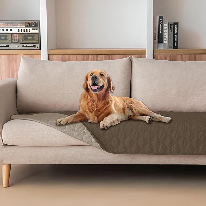 gogobunny 100% Double Sided Waterproof Dog Blanket Soft Pet Bed Cover Reversible Protect Furniture Couch Sofa Car for Puppy Cat Kids (Dark Walnut/Light Walnut, 30x90 Inch (Pack of 1))-PurrikoPets