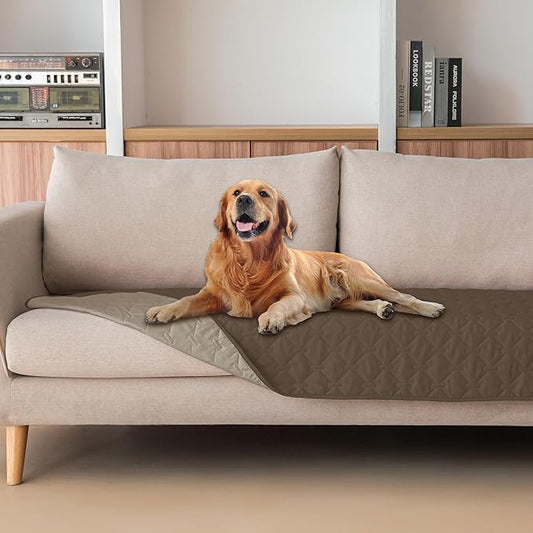 gogobunny 100% Double Sided Waterproof Dog Blanket Soft Pet Bed Cover Reversible Protect Furniture Couch Sofa Car for Puppy Cat Kids (Dark Walnut/Light Walnut, 30x70 Inch (Pack of 1))-PurrikoPets