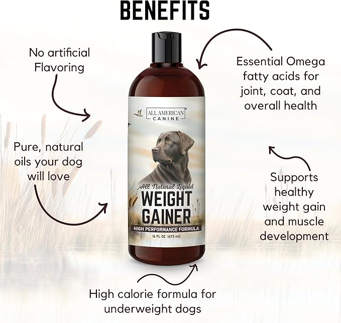 Dog Weight Gainer Liquid – High Calorie Dog Food Supplement for Rapid Weight Gain, Mass, and Recovery – Appetite Stimulant – 60 Servings-PurrikoPets