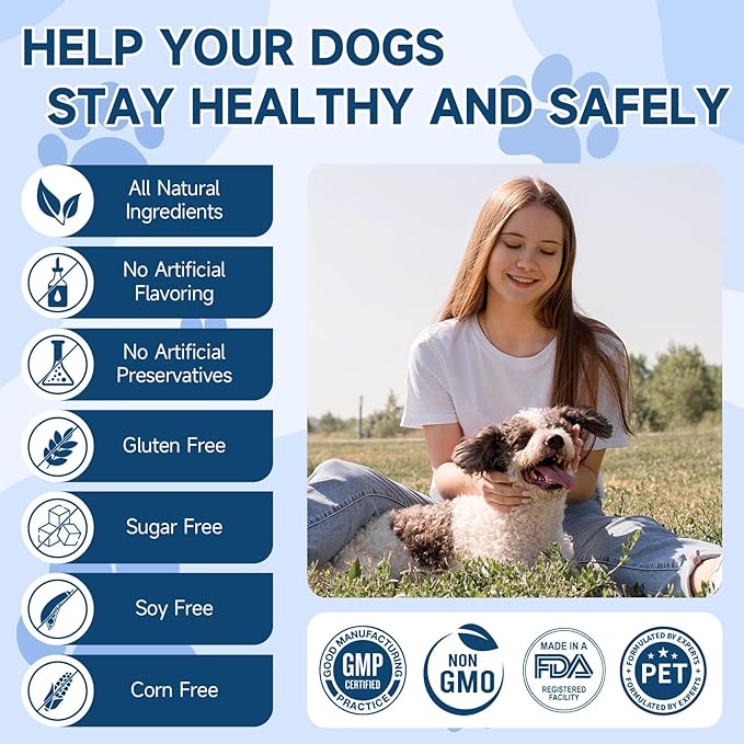 Dog Probiotic for Dogs, 200 Soft Treats Dog Probiotics for Digestive Health & Immune System, Probiotic Chews for Dogs, Support Gut Health|Itchy Skin|Diarrhea|Gas Relief Treatment-PurrikoPets