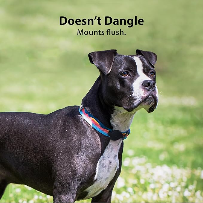 Elevation Lab TagVault™ Compact AirTag Dog Collar Mount (4 Pack) - IP68 Waterproof, Doesn't Dangle, Fits All Width Collars-PurrikoPets