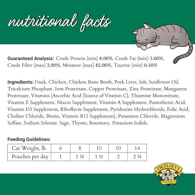 Dr. Elsey's® cleanprotein® Duck & Chicken Homestyle Recipe All-Meat Pouch (Pack of 12)-PurrikoPets