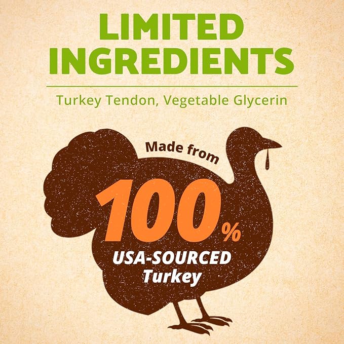 Afreschi Turkey Tendon Variety Pack (S) 8 oz, USA-Sourced Turkey Tendon, All Natural Puppy Chew, Hypoallergenic, Rawhide Alternative-PurrikoPets