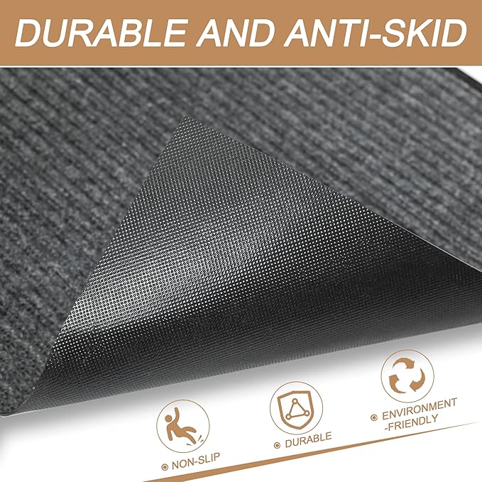 Front Door Mat Outside Entrance, 120" x 36" Sturdy Indoor Outdoor Mats for Entryway, Low Profile Welcome Doormat for Home Entrance, Non Slip Shoe Scraper Mat, Ideal for High Traffic Area-PurrikoPets