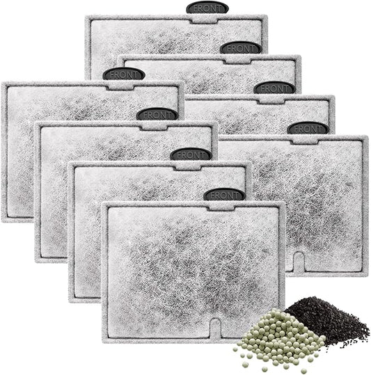 8 Pack Small Aquarium Filter Cartridges Compatible with Aqueon Replacement Filter Cartridges Compatible with Aqueon QuietFlow E Internal Power Filter Size 10 and Minibow Aquarium Filters Size 1/2.5/5-PurrikoPets