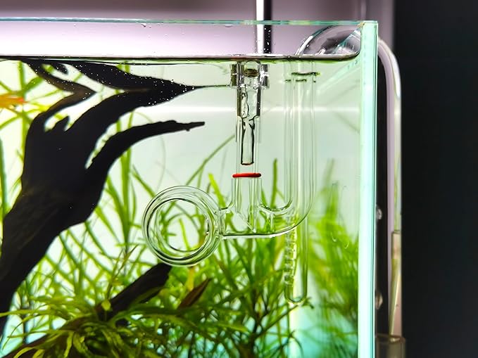Glass Lily Pipe Spin Outflow with Surface Skimmer for Aquarium Planted Tank (17mm for 16/22mm (5/8'' i.d.) tubing)-PurrikoPets