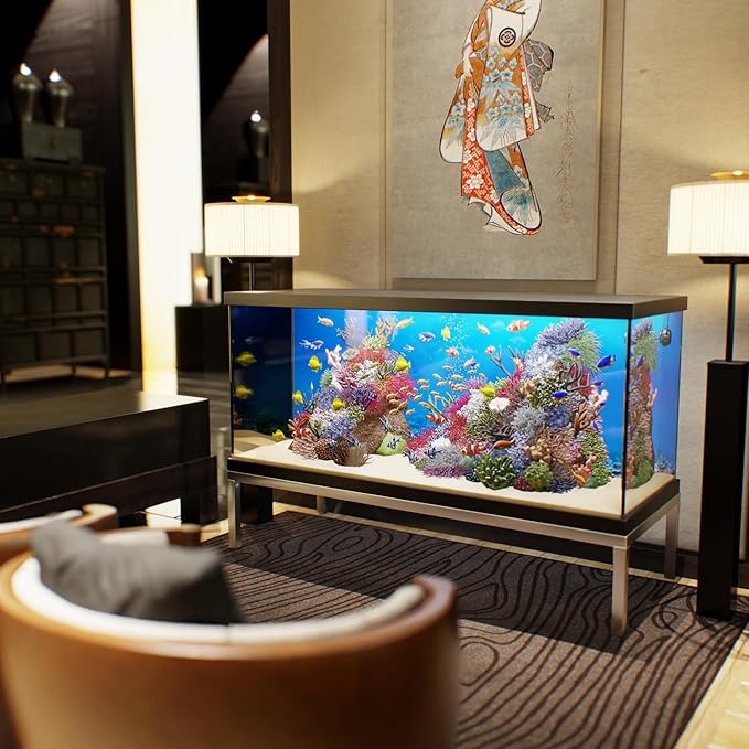 24 in X 60 in. Aquarium Stand | Industrial Style Aluminum Fish Tank Base with Open Frame Design-PurrikoPets