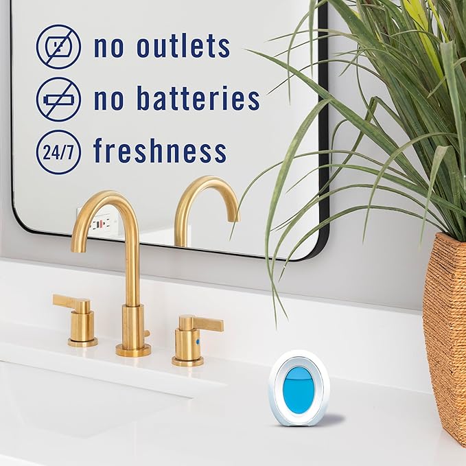 Febreze Bathroom Air Freshener, Odor-Fighting, Plug In Alternative, Air Fresheners for Home and Bathroom and Kitchen, Closet Air Fresheners, Linen & Sky Scent, 2 Count-PurrikoPets